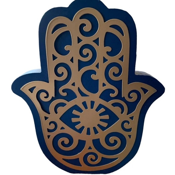 Hamsa wooden tabletop decoration - Picture 1 of 3